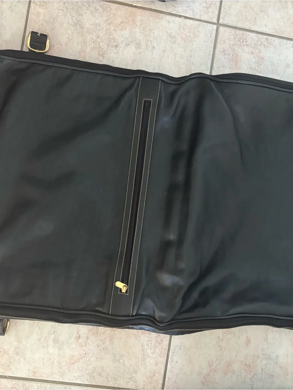 Bally leather suit case garment bag travel luggage